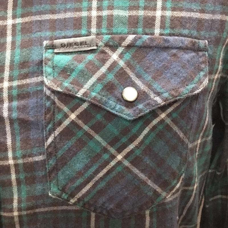 ディーゼル DIESEL シャツ、ブラウス 長袖 長袖シャツ カラーシャツ ポケットシャツ 長袖カットソー チェックシャツ S チェック マルチカラー / マルチカラー /  メンズ USED 古着 中古 10117694