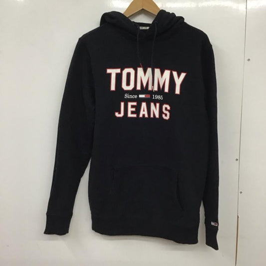 トミー ジーンズ TOMMY JEANS パーカー 長袖 長袖パーカー プルオーバーパーカー スウェット S ロゴ、文字 黒 / ブラック /  メンズ USED 古着 中古 10136617