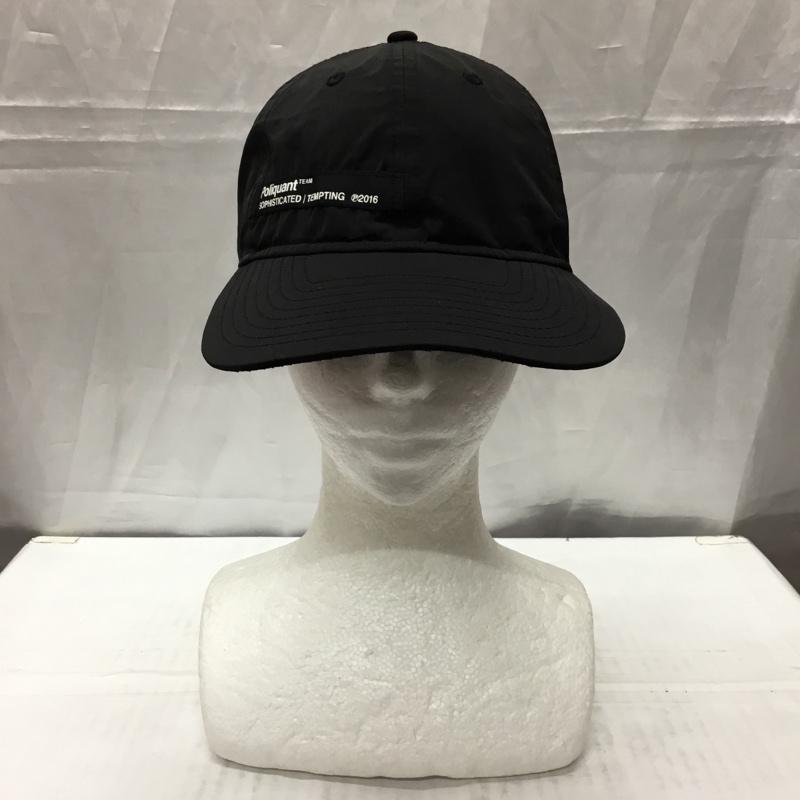 ニューエラ NEW ERA 帽子 キャップ POLIQUANT コラボレーション ロゴ、文字 黒 / ブラック /  メンズ USED 古着 中古 10110173