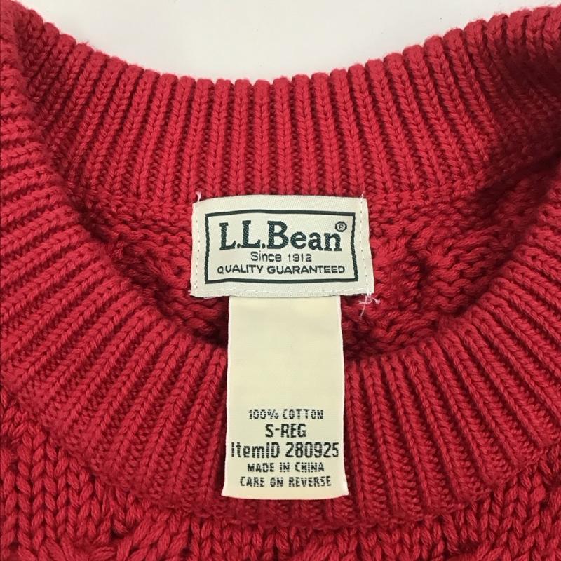 エルエルビーン L.L.Bean ニット、セーター 長袖 長袖ニットカットソー ニット セーター クルーネックニット S  赤 / レッド /  メンズ USED 古着 中古 10111465