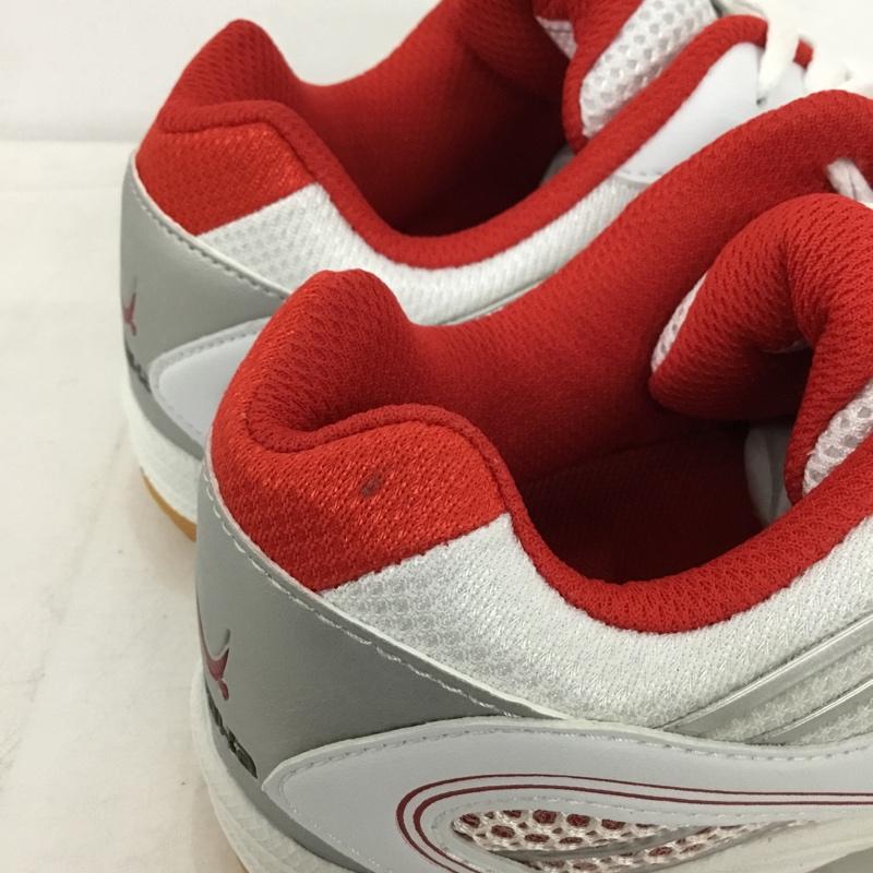 ヤサカ YASAKA スニーカー スニーカー E-200 ジェット インパクト 卓球シューズ 22.5cm 箱有 22.5cm ロゴ、文字 白 / ホワイト / X 赤 / レッド /  レディース USED 古着 中古 10147914