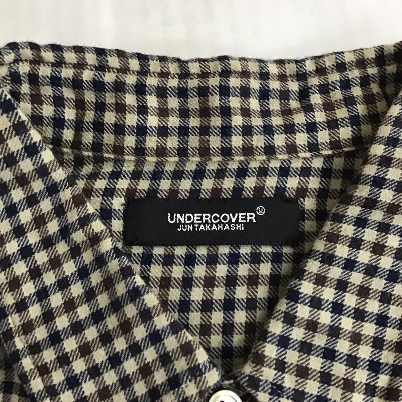 アンダーカバー UNDERCOVER シャツ、ブラウス 長袖 UCU4403-1 ロング丈 3 チェック ベージュ / ベージュ / X 茶 / ブラウン / X 紺 / ネイビー /  メンズ USED 古着 中古 10119793