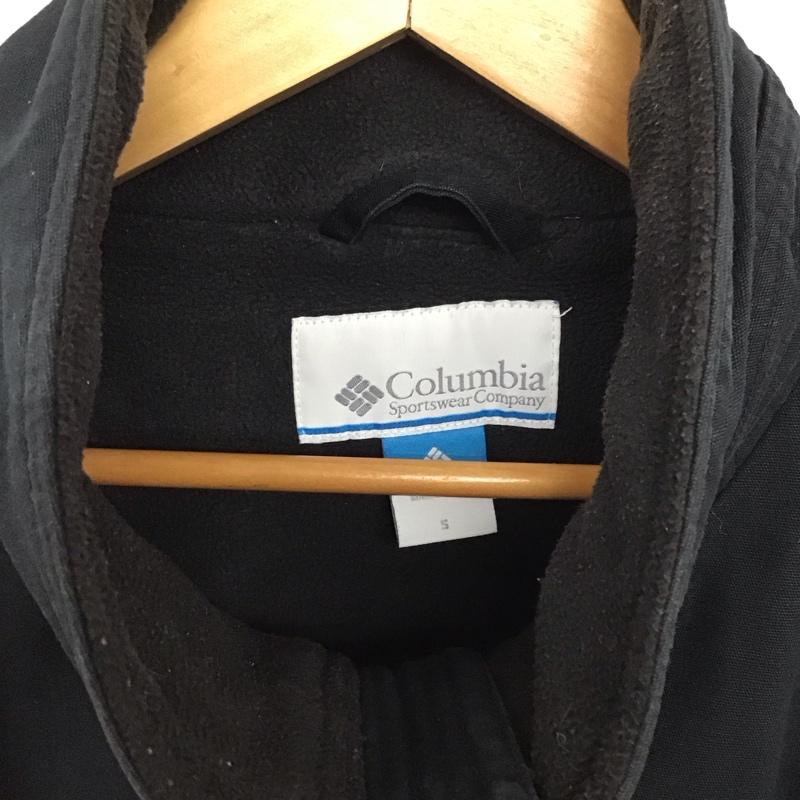 コロンビア Columbia ジャケット、上着 ジャケット、ブレザー ジップアップジャケット アウター スタンドネック S ロゴ、文字 黒 / ブラック /  メンズ USED 古着 中古 10130262