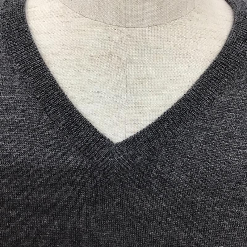 ポロラルフローレン POLO RALPH LAUREN ニット、セーター 長袖 Vネック M 無地 チャコールグレー / チャコールグレー /  メンズ USED 古着 中古 10128309