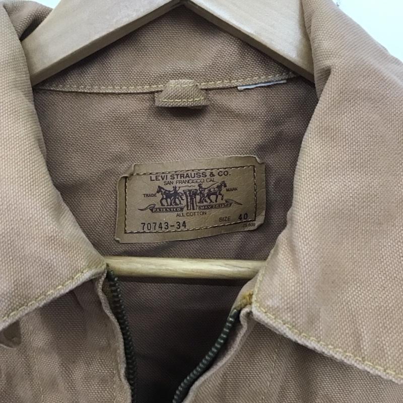 リーバイストラウスアンドコー Levi Strauss & co. ジャケット、上着 ジャケット、ブレザー ジップアップジャケット Gジャン デニムジャケット 40 ロゴ、文字 橙 / オレンジ /  メンズ USED 古着 中古 10134872