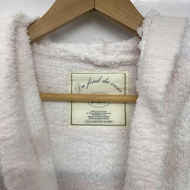 ジェラートピケ gelato pique カーディガン 長袖 PWNT185032 パウダーボーダーガウン ルームウェア ロゴ FREE ロゴ、文字 白 / ホワイト / X 桃 / ピンク / X 水色 / ライトブルー /  レディース USED 古着 中古 10145906