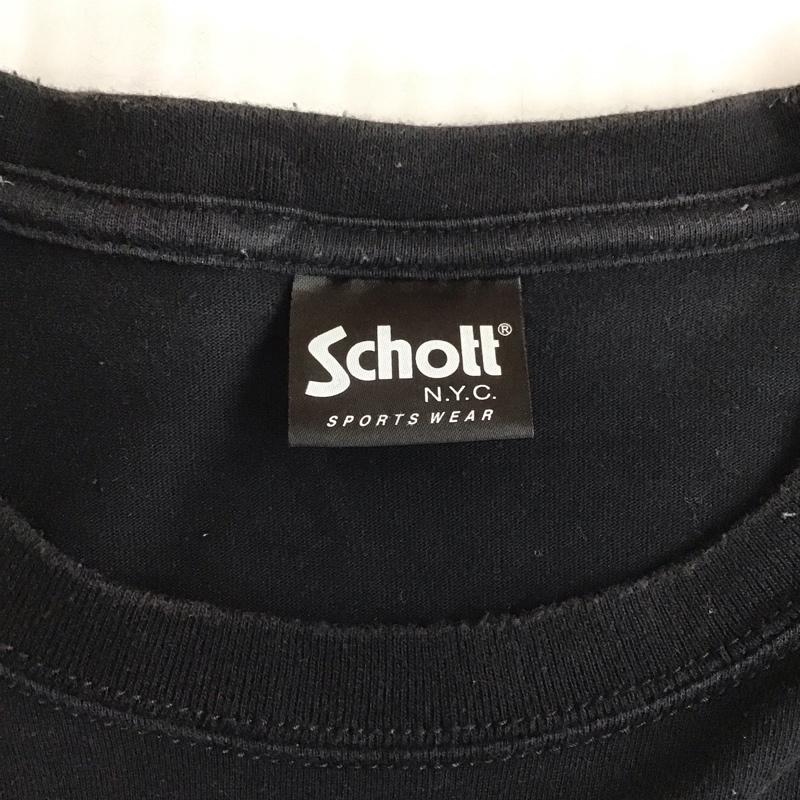 ショット schott Tシャツ 半袖 L プリント 黒 / ブラック /  メンズ USED 古着 中古 10107297