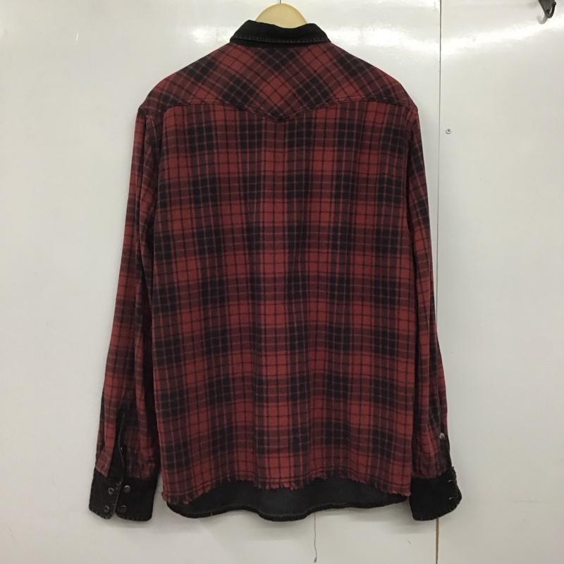 ディーゼル DIESEL シャツ、ブラウス 長袖 長袖シャツ チェックシャツ カラーシャツ M チェック 赤 / レッド /  メンズ USED 古着 中古 10141902