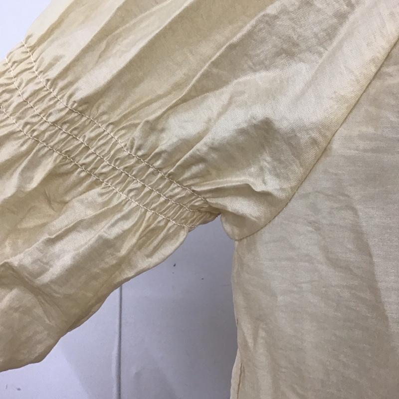 ビス ViS カットソー 長袖 BVH-11100-A パフスリーブシアーブラウス 長袖カットソー M 無地 ベージュ / ベージュ /  レディース USED 古着 中古 10117304