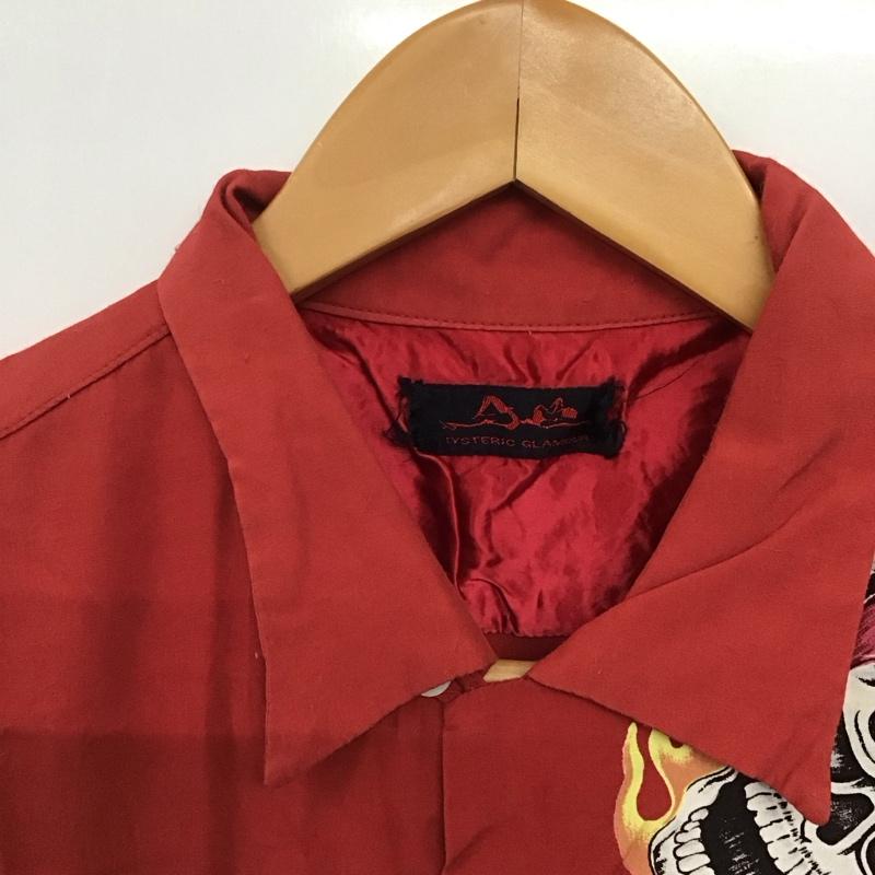 ヒステリックグラマー HYSTERIC GLAMOUR シャツ、ブラウス 半袖 半袖シャツ プリントシャツ FREE プリント 赤 / レッド /  メンズ USED 古着 中古 10141505