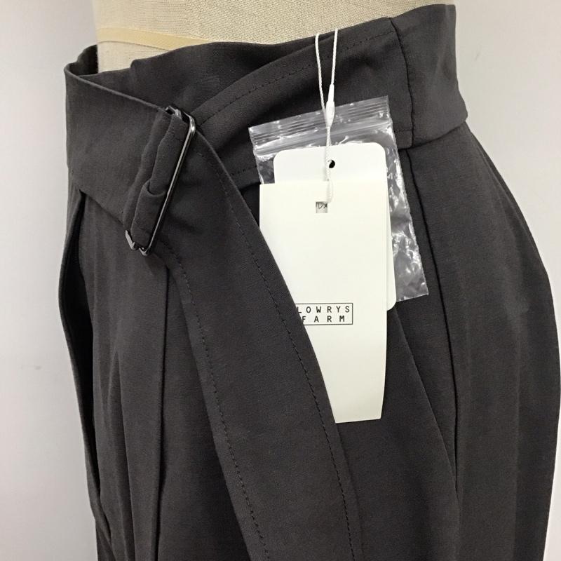 ローリーズファーム LOWRYS FARM パンツ スラックス LF520016 ベルトツキタックパンツ タグ付き M 無地 灰 / グレー /  レディース USED 古着 中古 10118752
