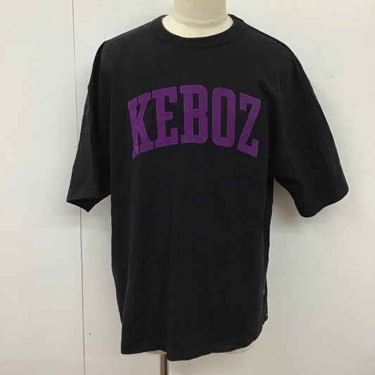 ケボズ KEBOZ カットソー 半袖 半袖カットソー プリントTシャツ クルーネックカットソー 半袖スウェット M ロゴ、文字 黒 / ブラック /  メンズ USED 古着 中古 10119432
