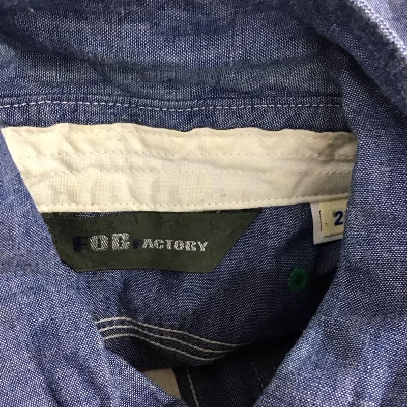 エフオービーファクトリー FOB FACTORY シャツ、ブラウス 半袖 F3285 シャンブレー ワークシャツ M 無地 青 / ブルー /  メンズ USED 古着 中古 10123663