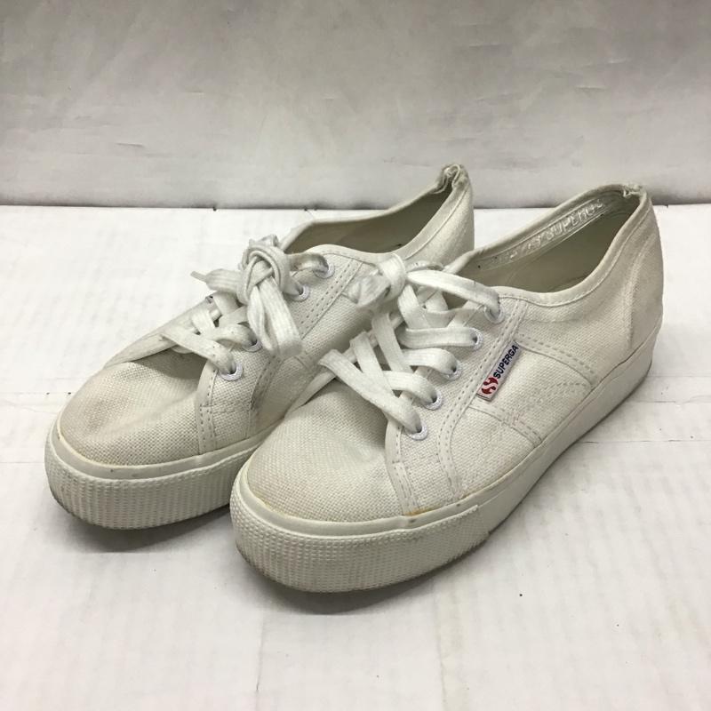 スペルガ SUPERGA スニーカー スニーカー S00CLL0 厚底 プラットフォーム UK4 EU37 US：6.5 ロゴ、文字 白 / ホワイト /  レディース USED 古着 中古 10118787