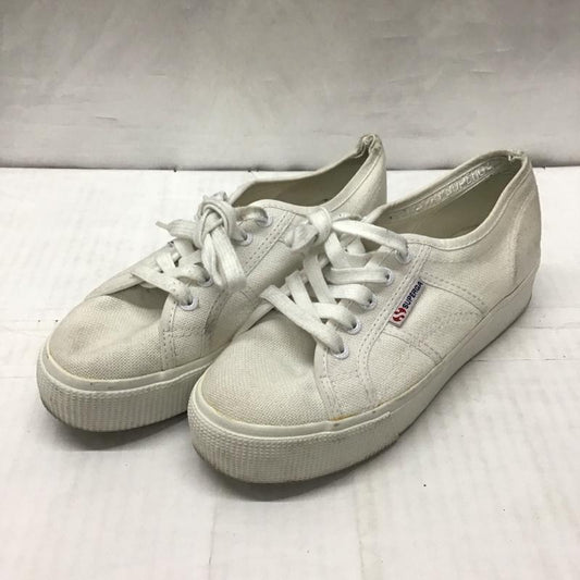 スペルガ SUPERGA スニーカー スニーカー S00CLL0 厚底 プラットフォーム UK4 EU37 US：6.5 ロゴ、文字 白 / ホワイト /  レディース USED 古着 中古 10118787