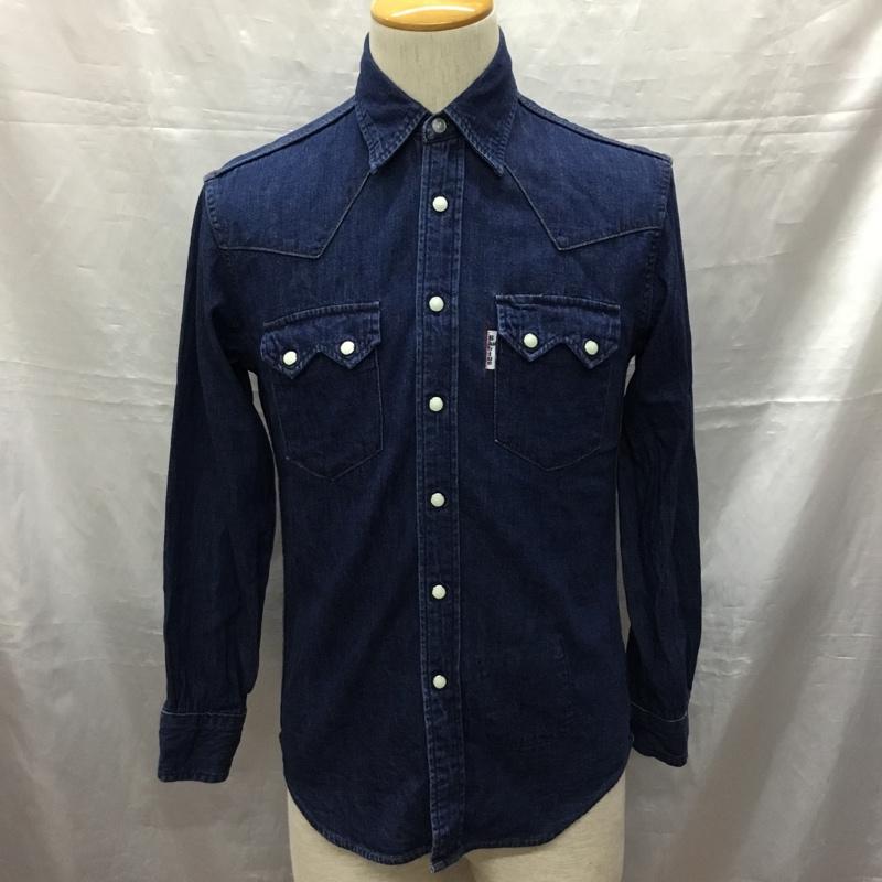 ブルーブルー BLUE BLUE シャツ、ブラウス 長袖 長袖シャツ カラーシャツ ポケットシャツ 長袖カットソー デニムシャツ 0 無地 インディゴ / インディゴ /  メンズ USED 古着 中古 10120082