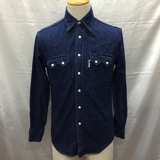 ブルーブルー BLUE BLUE シャツ、ブラウス 長袖 長袖シャツ カラーシャツ ポケットシャツ 長袖カットソー デニムシャツ 0 無地 インディゴ / インディゴ /  メンズ USED 古着 中古 10120082