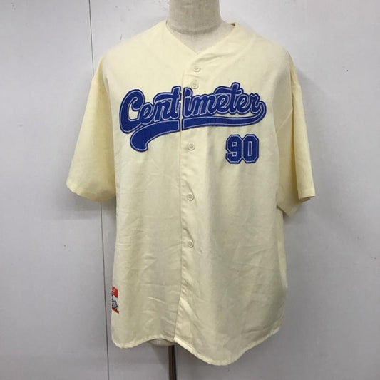 センチメーター CENTIMETER シャツ、ブラウス 半袖 XL ロゴ、文字 アイボリー / アイボリー /  メンズ USED 古着 中古 10112012