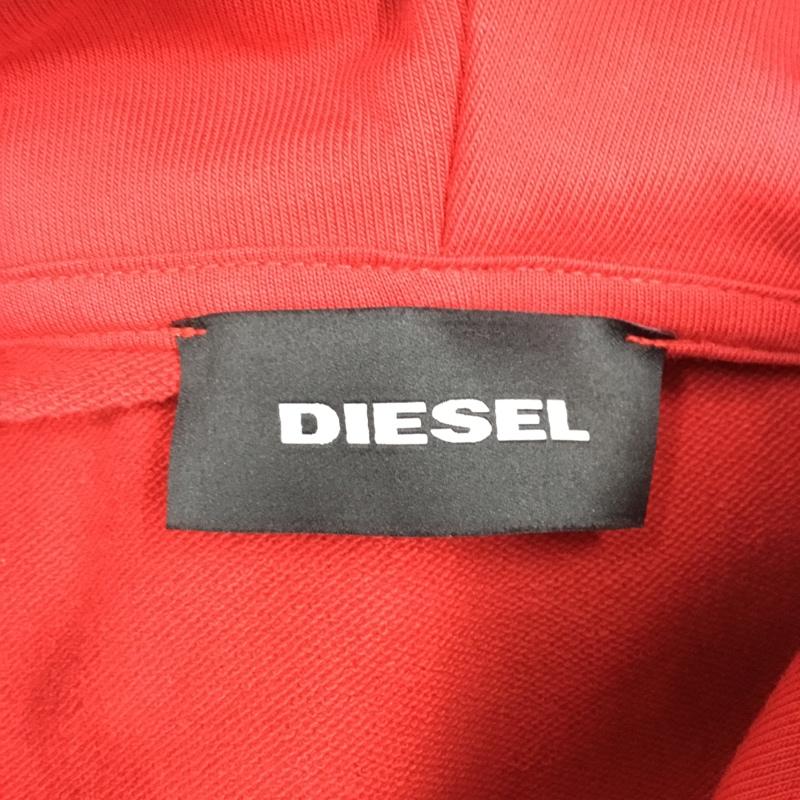 ディーゼル DIESEL パーカー 長袖 長袖パーカー フード付きパーカー プリントスウェット トレーナー L ロゴ、文字 赤 / レッド /  メンズ USED 古着 中古 10109362