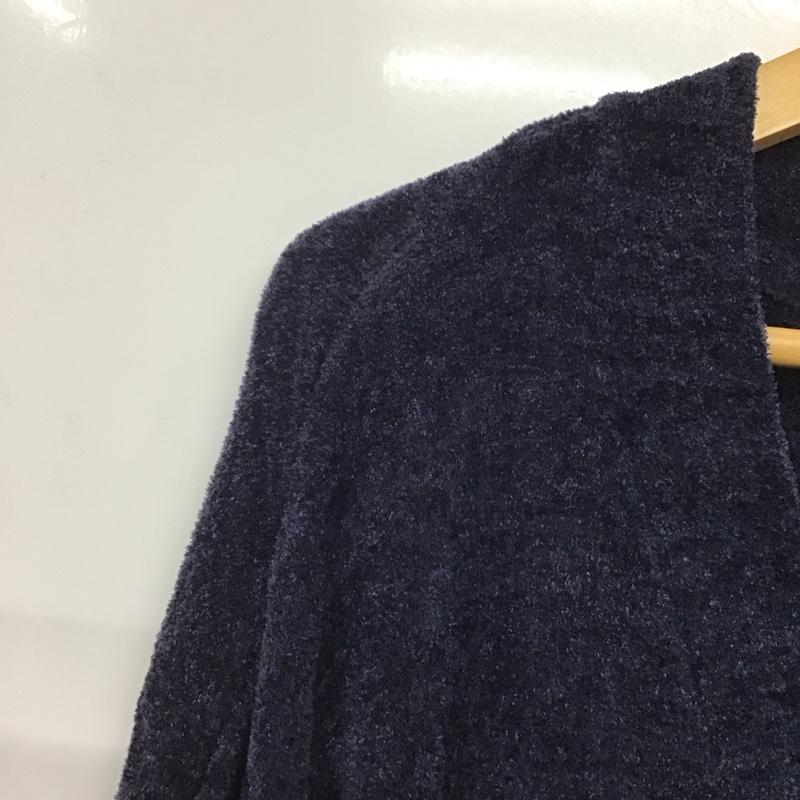 ジェラートピケ gelato pique カーディガン 長袖 長袖カーディガン 前ボタン ニットカーディガン ルームウェア M 無地 紺 / ネイビー /  メンズ USED 古着 中古 10144471