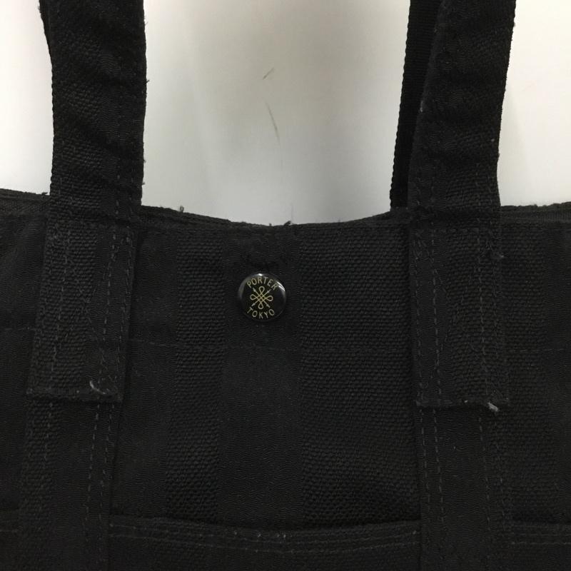 ポーター PORTER トートバッグ トートバッグ The 10th Anniversary ストライプ ロゴ、文字 黒 / ブラック /  メンズ USED 古着 中古 10144957