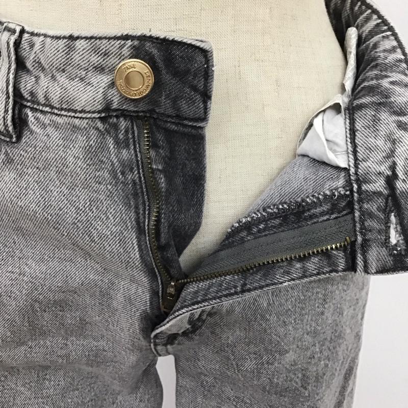ザラ ZARA パンツ デニム、ジーンズ デニムパンツ ストレートパンツ スリムパンツ カジュアルパンツ 34 無地 黒 / ブラック /  レディース USED 古着 中古 10109245