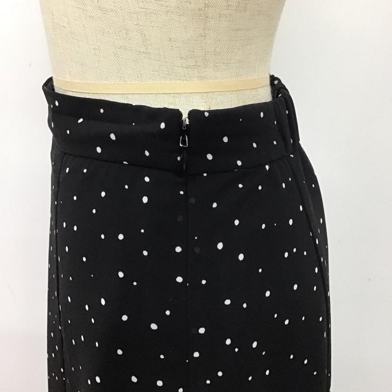 インデックス index スカート ひざ丈スカート S ドット 黒 / ブラック /  レディース USED 古着 中古 10124425