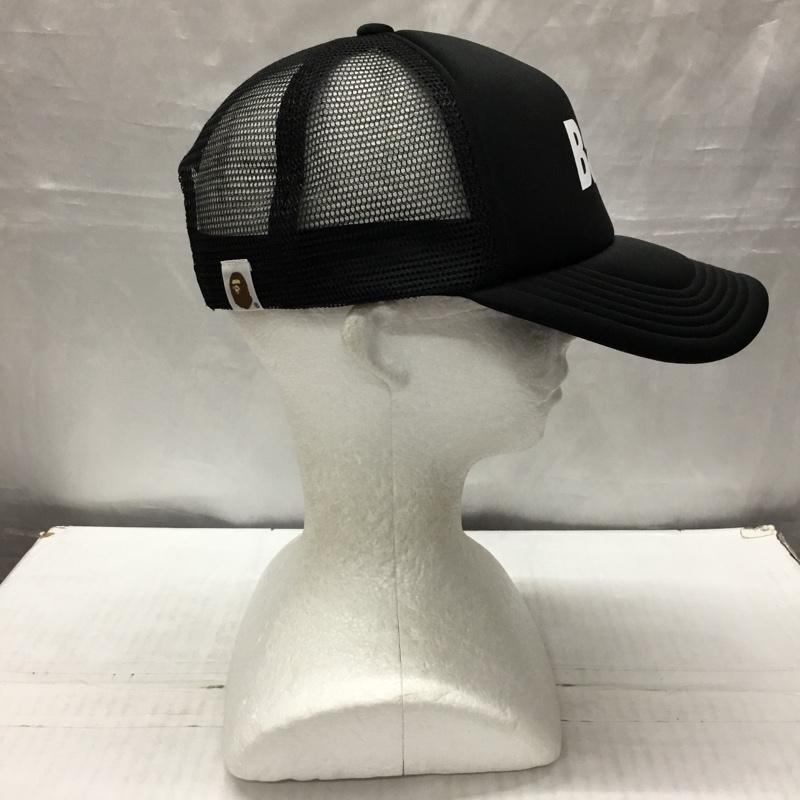アベイシングエイプ A BATHING APE 帽子 キャップ メッシュキャップ BAPE ロゴ、文字 黒 / ブラック /  メンズ USED 古着 中古 10119943