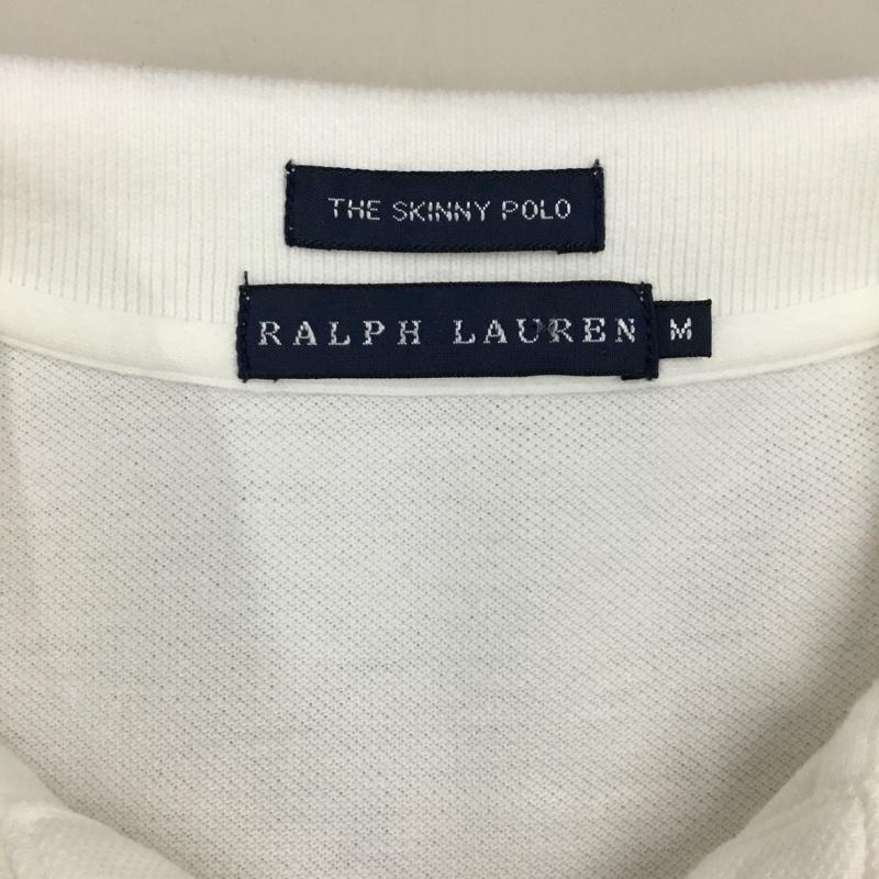 ラルフローレン RALPHLAUREN ポロシャツ 半袖 半袖ポロシャツ カラーシャツ 半袖カットソー M ロゴ、文字 白 / ホワイト /  レディース USED 古着 中古 10115787