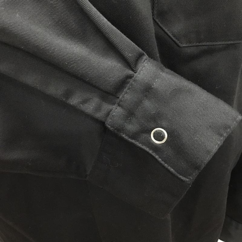 チャンピオン Champion ジャケット、上着 ジャケット、ブレザー c8-s405 ジャケット 前ボタン シャツジャケット XL 無地 黒 / ブラック /  メンズ USED 古着 中古 10114623