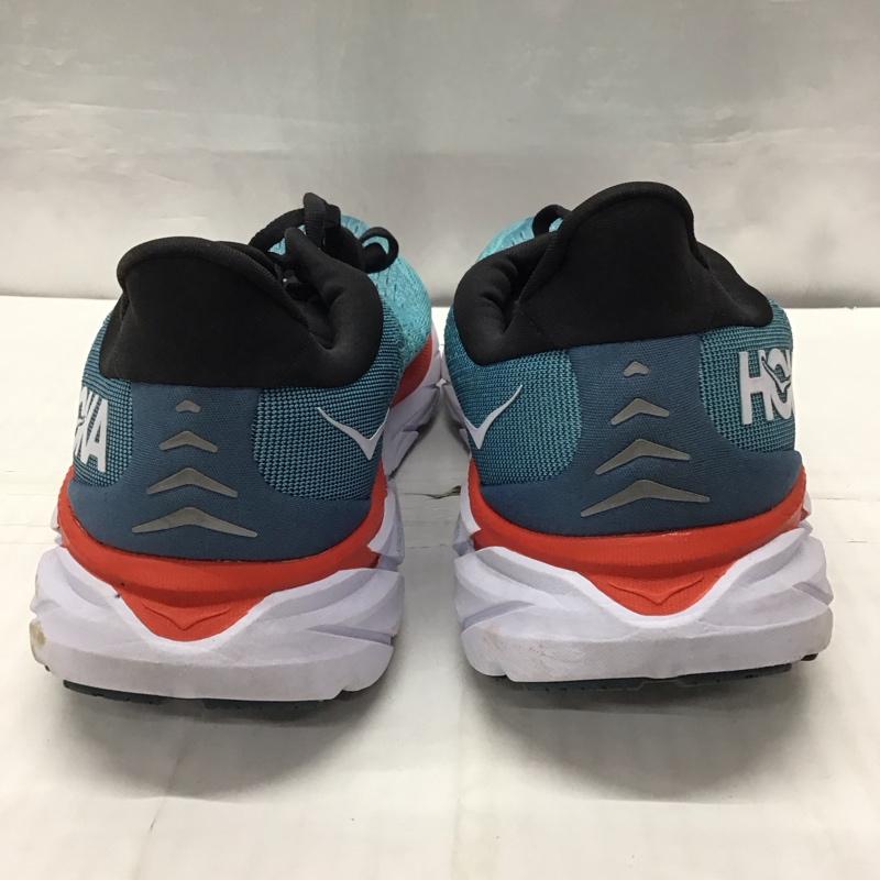 ホカオネオネ HOKA ONEONE スニーカー スニーカー 1121374 CLIFTON 8 WIDE クリフトン8 ワイド 26cm 26.0cm ロゴ、文字 黒 / ブラック / X 青 / ブルー / X 白 / ホワイト / X 赤 / レッド /  メンズ USED 古着 中古 10121627