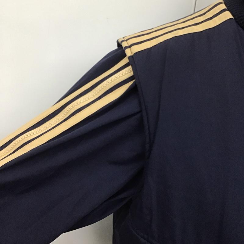 アディダス adidas ジャケット、上着 ジャケット、ブレザー ADS-580 ラウスビージャケット 中綿ジャケット L ロゴ、文字 紺 / ネイビー / X ベージュ / ベージュ /  メンズ USED 古着 中古 10107818