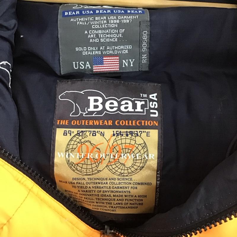 ベアー Bear USA ジャケット、上着 ダウンジャケット リバーシブル L ロゴ、文字 黒 / ブラック / X 橙 / オレンジ /  メンズ USED 古着 中古 10129962