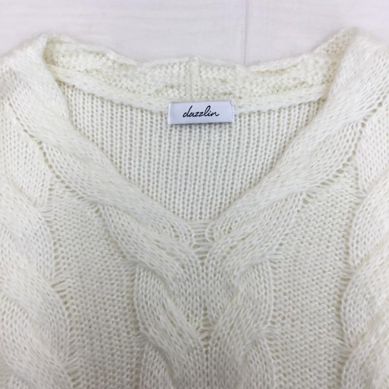 ダズリン dazzlin ニット、セーター 長袖 M  白 / ホワイト /  レディース USED 古着 中古 10139809