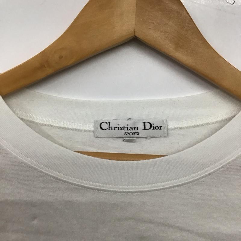 クリスチャンディオール Christian Dior Tシャツ 半袖 半袖カットソー プリントTシャツ クルーネックカットソー M プリント 白 / ホワイト /  メンズ USED 古着 中古 10144951