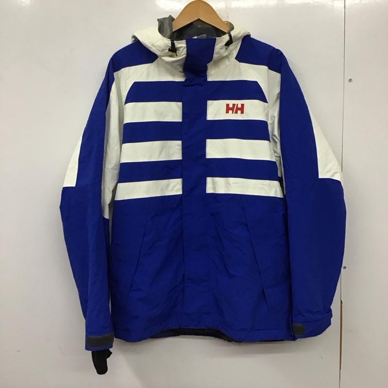 ヘリーハンセン HELLY HANSEN ジャケット、上着 ジャケット、ブレザー ジップアップジャケット ナイロンジャケット アウター M ボーダー柄 白 / ホワイト / X 青 / ブルー /  メンズ USED 古着 中古 10137209