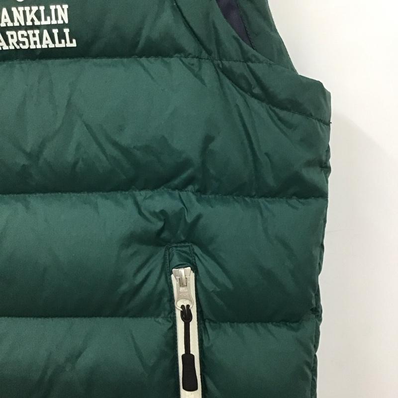 フランクリンマーシャル FRANKLIN&MARSHALL ベスト ベスト ジップアップベスト ダウンベスト ノースリーブ L ロゴ、文字 緑 / グリーン /  メンズ USED 古着 中古 10128691