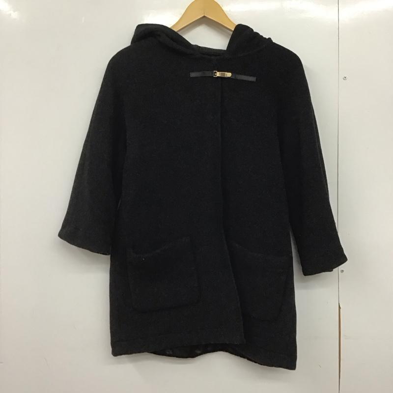 インデックス index ジャケット、上着 ジャンパー、ブルゾン カジュアルジャケット アウター フード付きジャケット M 無地 ダークグレー / ダークグレー /  レディース USED 古着 中古 10147628