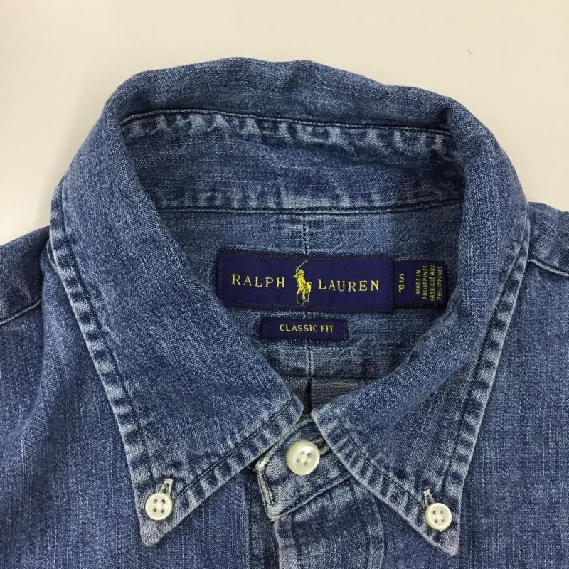 ラルフローレン RALPHLAUREN シャツ、ブラウス 長袖 710548537001 デニム ボタンダウンシャツ S ワンポイント 青 / ブルー /  メンズ USED 古着 中古 10112387