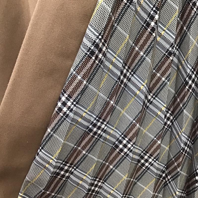 ナチュラルビューティーベーシック NATURAL BEAUTY BASIC スカート ロングスカート 017-9120037 プリーツ切替 XS  茶 / ブラウン /  レディース USED 古着 中古 10117725