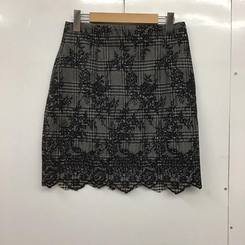 ザラ ZARA スカート ひざ丈スカート M レース柄 黒 / ブラック /  レディース USED 古着 中古 10146612