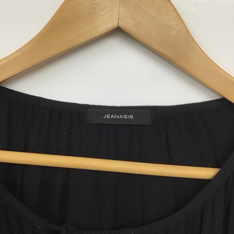 ジーナシス JEANASIS シャツ、ブラウス 七分袖 FREE 無地 黒 / ブラック /  レディース USED 古着 中古 10148418
