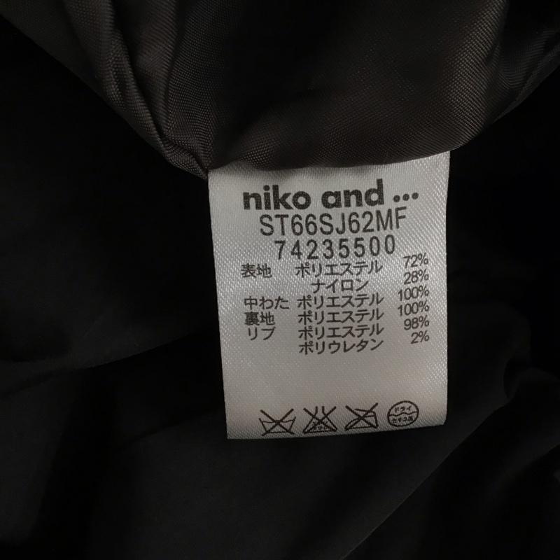 ニコアンド niko and... ジャケット、上着 ジャケット、ブレザー ST66SJ62MF ノーカラー ブルゾン 中綿 L 無地 黒 / ブラック /  レディース USED 古着 中古 10143852