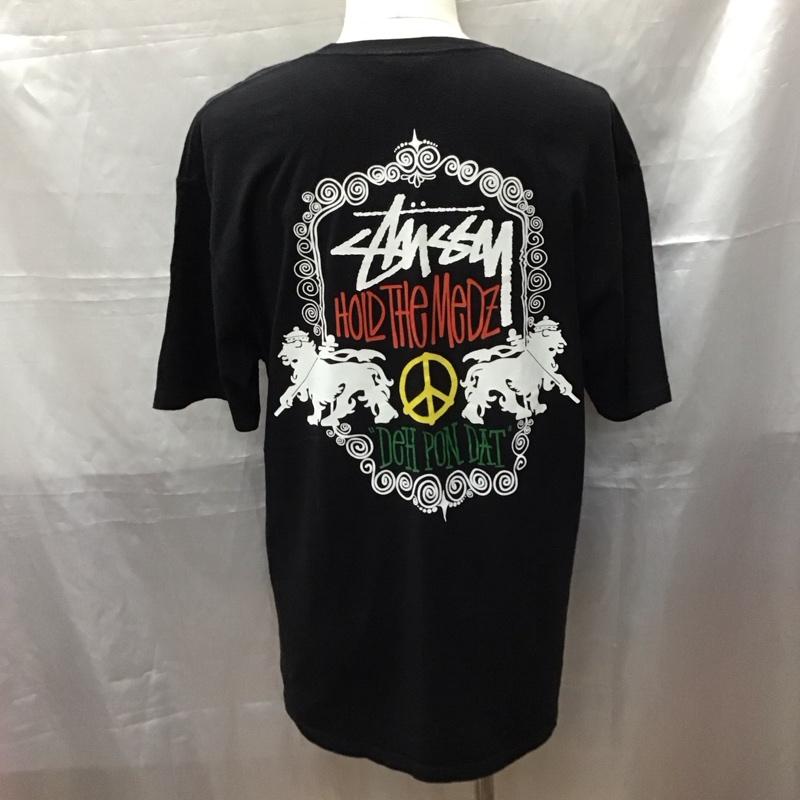 ステューシー STUSSY Tシャツ 半袖 L ロゴ、文字 X プリント 黒 / ブラック /  メンズ USED 古着 中古 10111833