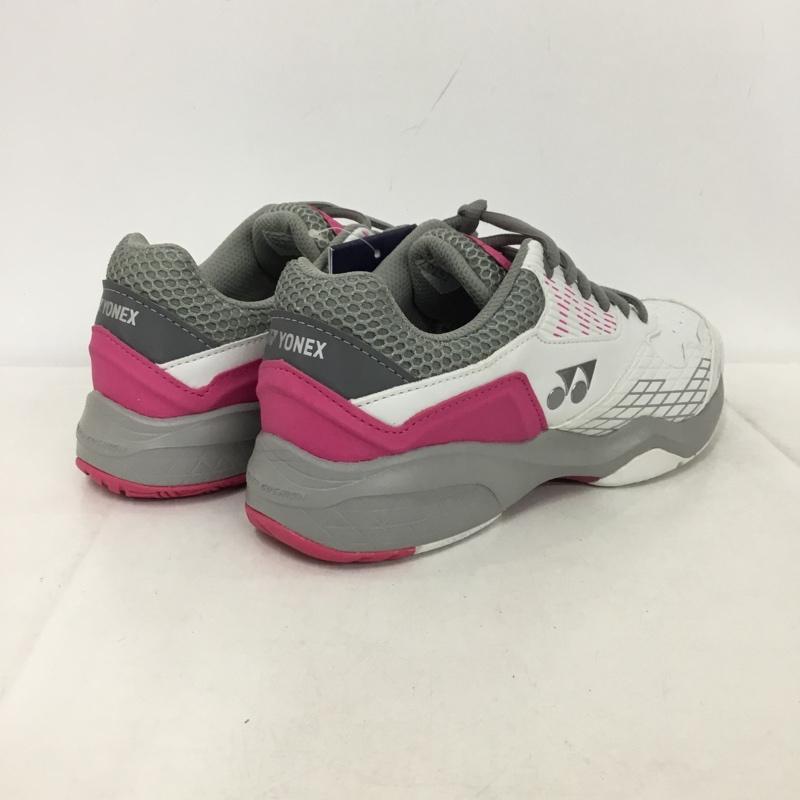 ヨネックス YONEX スニーカー スニーカー SHT103 テニスシューズ パワークッション103 箱有 23.5cm 23.5cm ロゴ、文字 白 / ホワイト / X 灰 / グレー / X 桃 / ピンク /  レディース USED 古着 中古 10147965