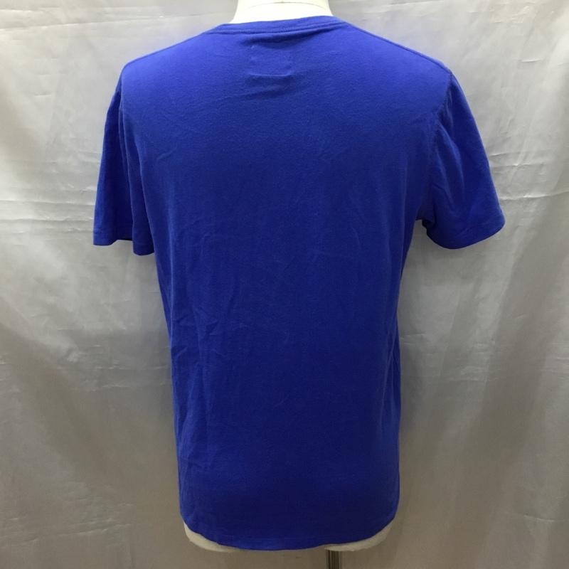 アバクロンビーアンドフィッチ ABERCROMBIE&FITCH Tシャツ 半袖 半袖カットソー プリントTシャツ クルーネックカットソー S ロゴ、文字 青 / ブルー /  メンズ USED 古着 中古 10116703