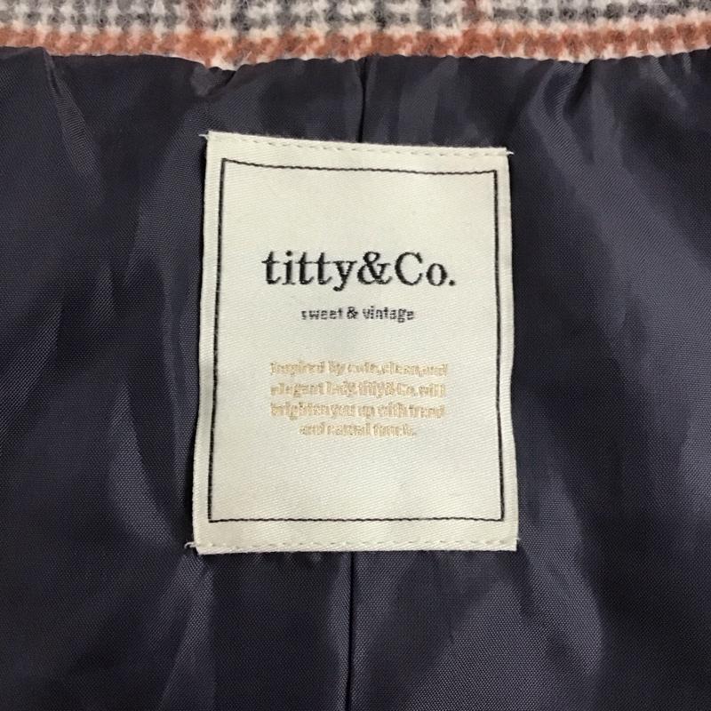 ティティーアンドコー titty&Co. コート コート一般 082-631-208 ピーコート ロングコート アウター M チェック マルチカラー / マルチカラー /  レディース USED 古着 中古 10109946