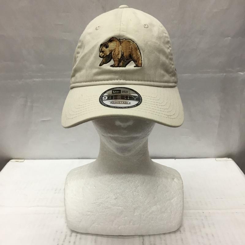 ニューエラ NEW ERA 帽子 キャップ ベースボールキャップ 9THIRTY 熊 刺繍 ベージュ / ベージュ /  レディース USED 古着 中古 10106684