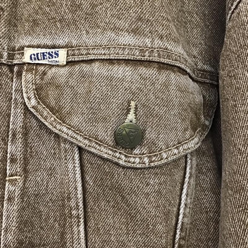 ゲス Guess ジャケット、上着 ジャケット、ブレザー デニムジャケット Gジャン アウター カジュアルジャケット M 無地 茶 / ブラウン /  メンズ USED 古着 中古 10130364