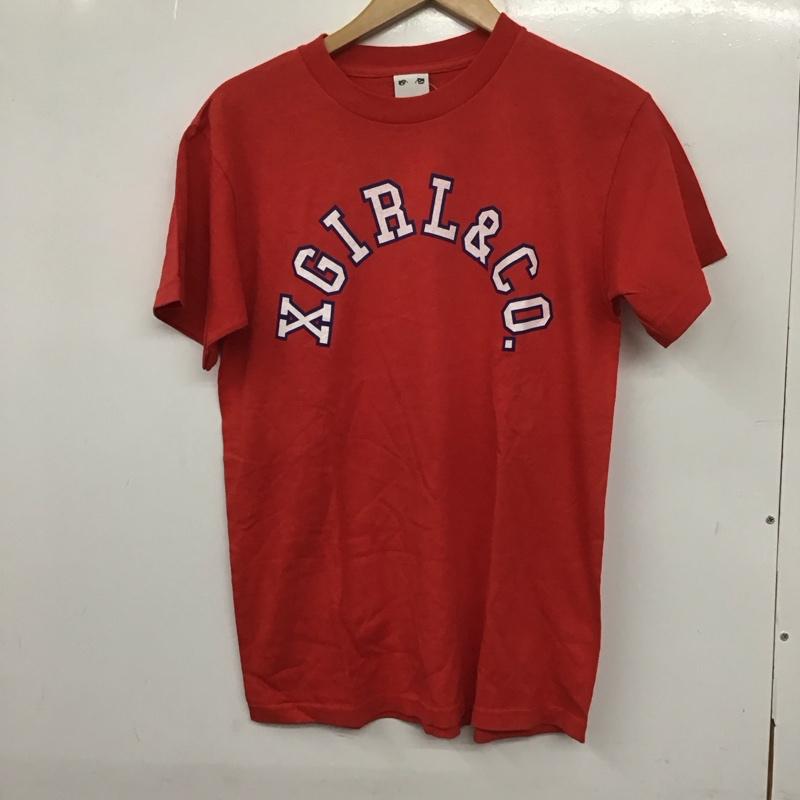 エックスガール X-girl Tシャツ 半袖 プリント X ロゴ、文字 赤 / レッド /  レディース USED 古着 中古 10140389